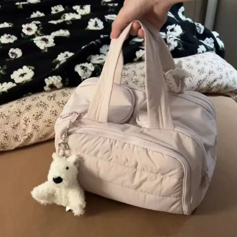 JIAERDI Large Capacity Portable Makeup Bag Women Handle Storage Travel Storage Bag Girl Classification Waterproof Cosmetics Bags