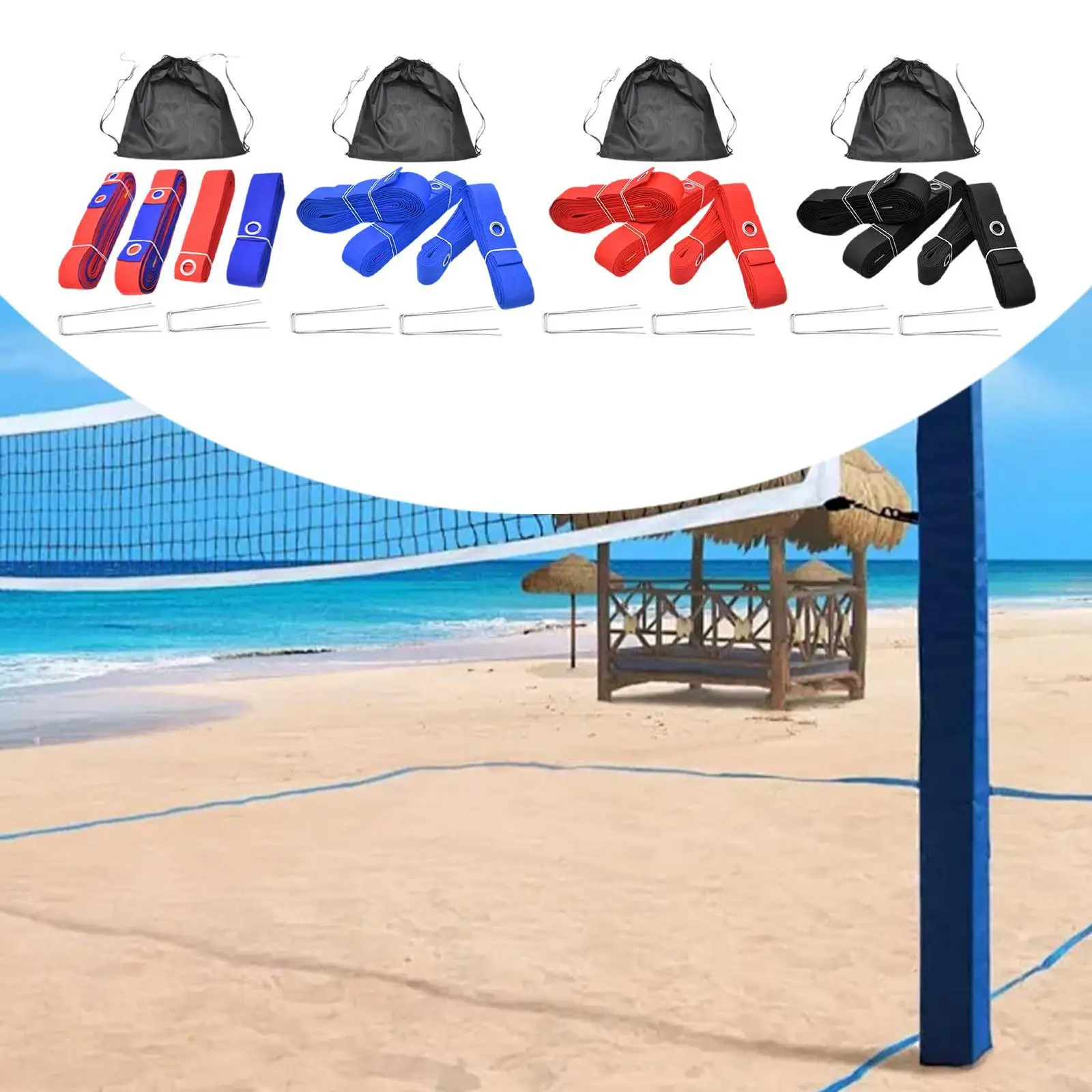 Beach Volleyball Lines Borderline Field Workout Exercise Portable Lines Marking Court Marker Kit for Outdoor Sports Grassland