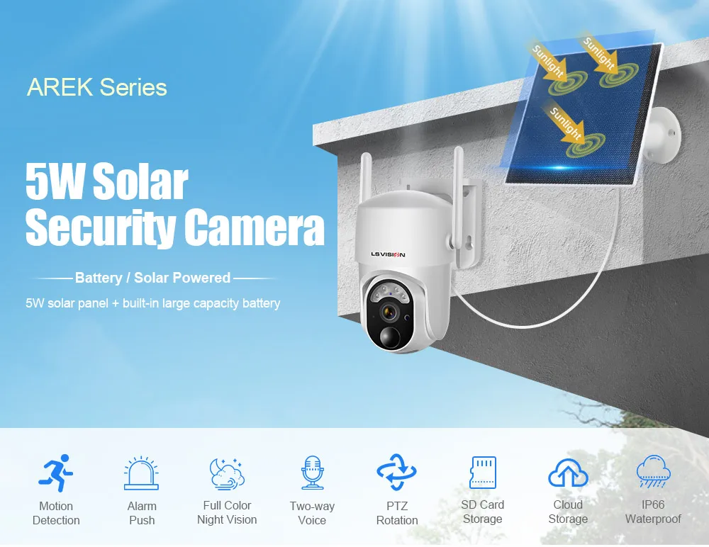 2K 4G Solar Camera Outdoor Wireless Surveillance Camera Security Protection Colo