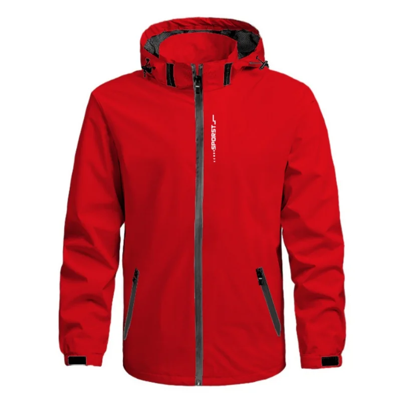 Men's and women's spring and autumn thin jacket, waterproof, windproof, detachable sports hooded jacket, travel suit