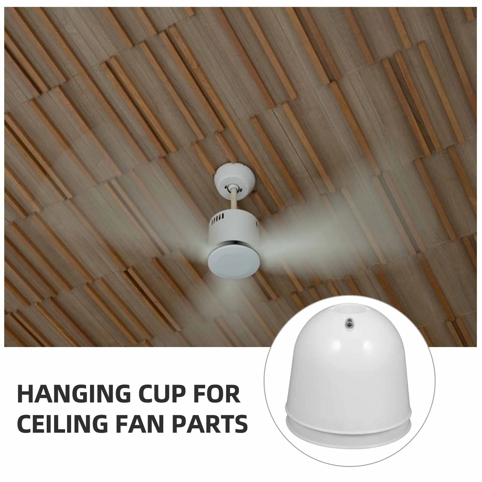 2 Pcs Ceiling Fan Accessories Cup Light Plastic Canopy Bell Shaped Shade Hanging Lamp Protectors Lighting Accessories
