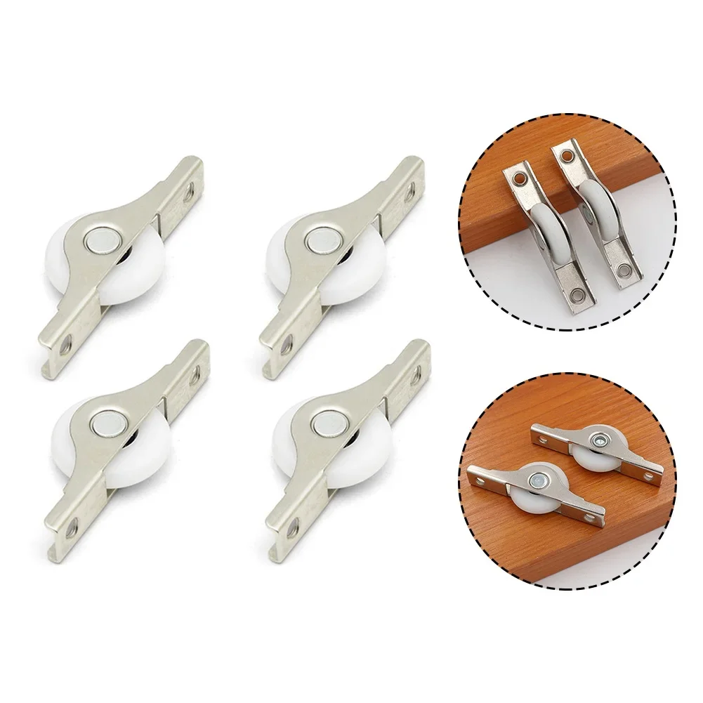 4pcs 25mm Cabinet Wardrobe Nylon Sliding Wheel Door Roller Cabinet Casement Pulley Furniture sliding door roller,sliding door pulley