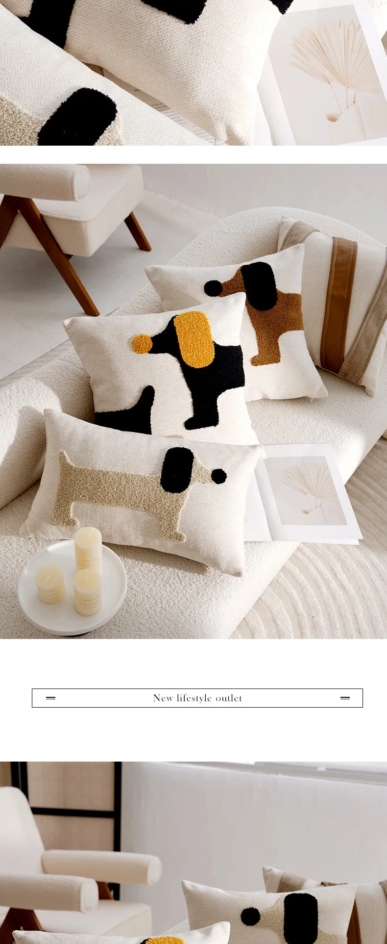 Entzückender Kissenbezug mit Cartoon-Hund – weiche Kinderzimmerdekoration, Sitzkissenbezug mit Tiermotiv, Sofa, Fenster, waschbares Kinderzimmerzubehör – Detail 9