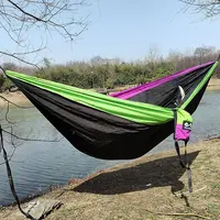 300X200CM Double Person Outdoor Garden Camping Hammock Lightweight Parachute Nylon Travel Hiking Swing Hang Sleeping Bed 5