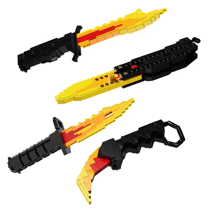 Classic MOC Building Blocks Knife Creative Csgo Series Sword Blade