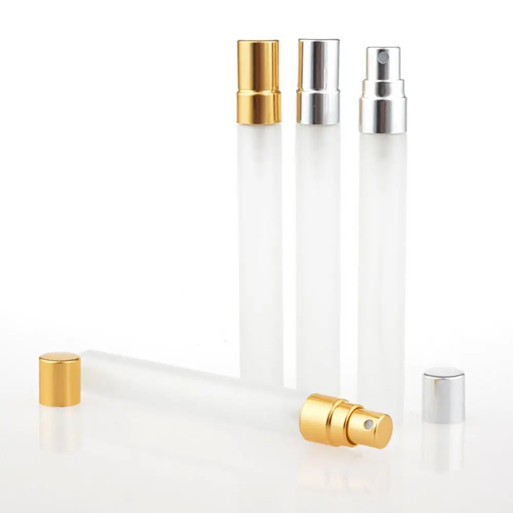 1PC 10ml Perfume Spray Bottle Glass Refillable Frosted Glass Empty Perfume Bottle Portable Atomiser Container for Travel