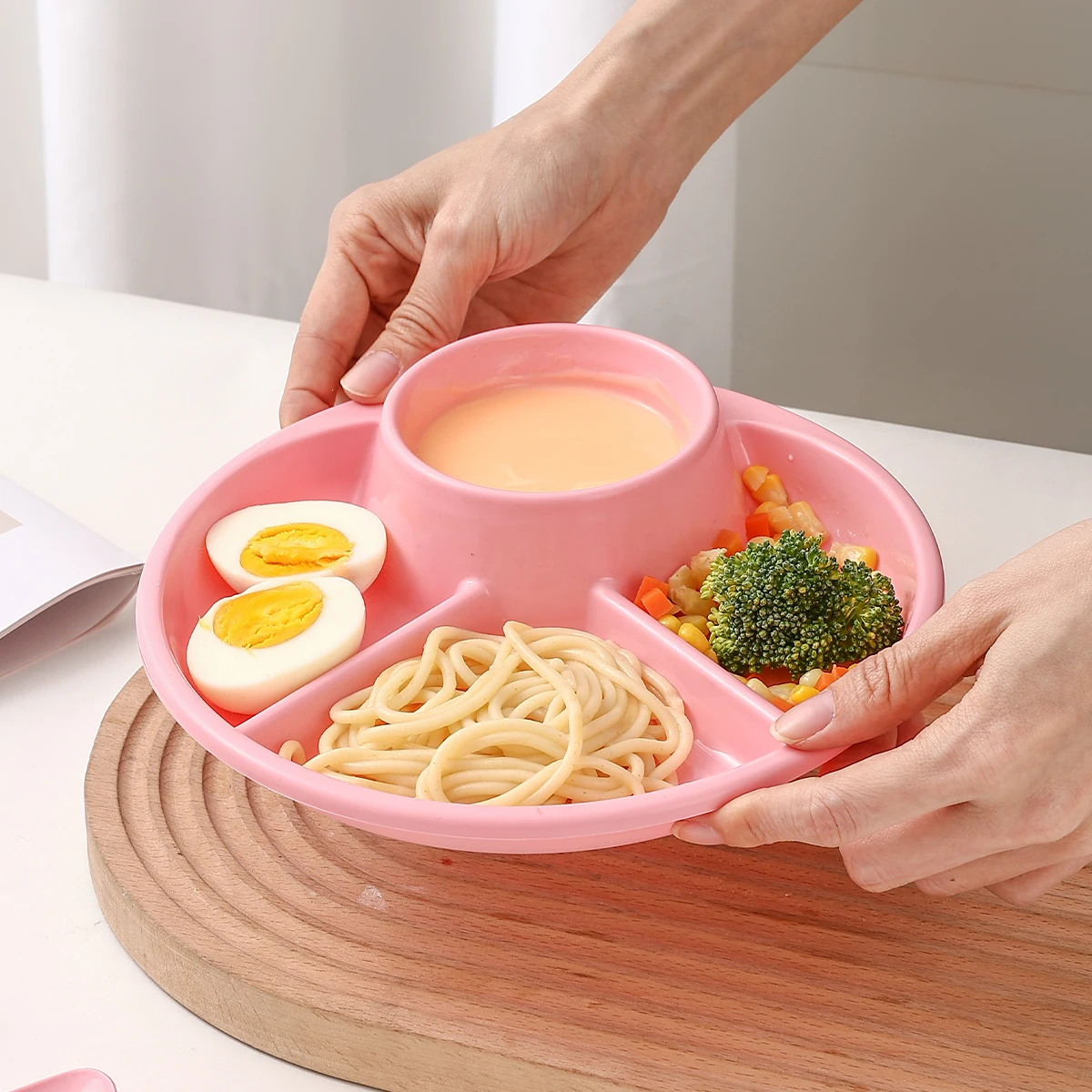 Dining Dish Fruit Salad Food Plate With Fork Spoon Bread Dessert Serving Plates Microwave Safe Dinner Dishes
