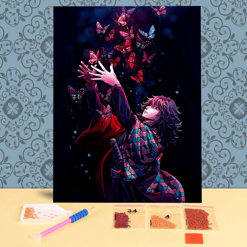 

Kimetsu No Yaiba Demon Japan Anime DIY 3D Full Diamond Mosaic Diamond Painting Diamond Embroidery Kit Christmas Gift Year