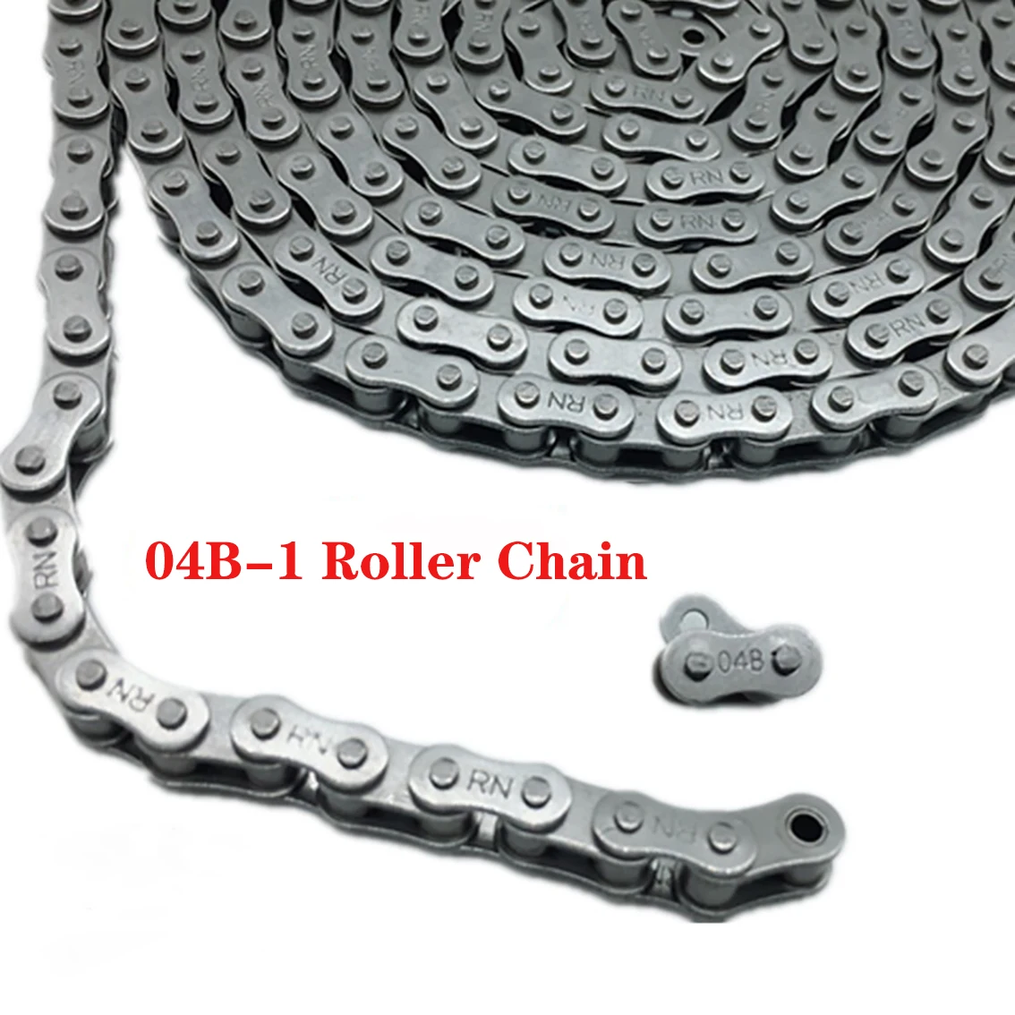 Roller Chain Connector 1Pcs 04B-1 Carbon Steel Roller Chain/Chain Connector Chain Pitch 6mm Half /Full Buckle Industrial Chain Join Buckle