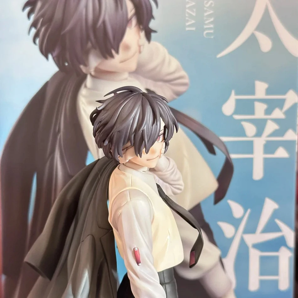 Zhongkaihua Bungo Zwerfhonden Anime Figuur 2 Sets Dazai Osamu Actie Figuur PVC Standbeeld Nakahara Chuuya Figuur Desktop Ornament Dazai Zitpositie Beeldje Serie Collectibles