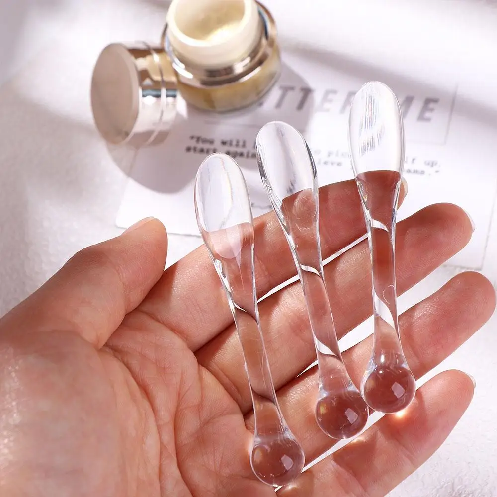 Makeup Tools Acrylic Cosmetic Spatulas Scoop Face Cream Mask Mud Mixing Spoon DIY Absorb Roller Facial Applicator 3/5Pcs