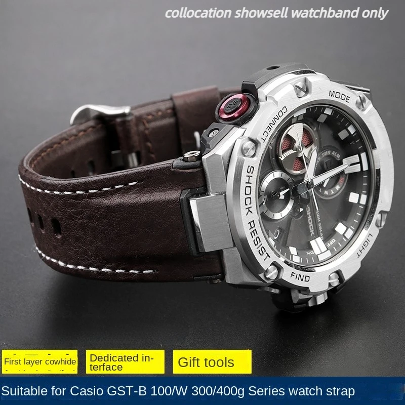 Premium Genuine Leather Watch Strap - Notched Design, 26mm Width