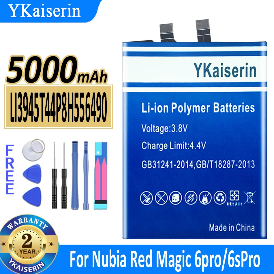 

5000mAh YKaiserin Battery LI3945T44P8H556490 For ZTE Nubia Red Magic 6/6S Pro 6pro NX669J-P Bateria