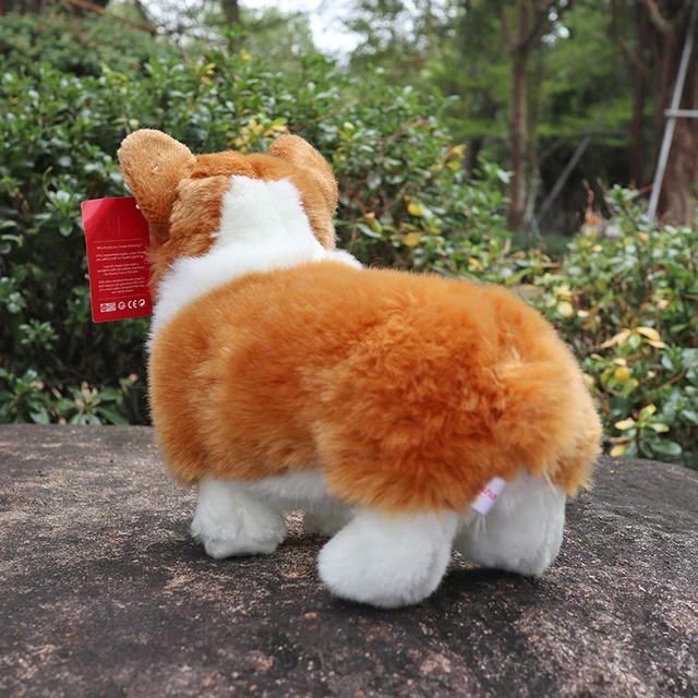 Welsh Corgi Dog High Fidelity Anime Cute Plushie Corgi Plush Toys Lifelike  Animals Simulation Stuffed Doll Kawai Toy Gifts Kids - AliExpress