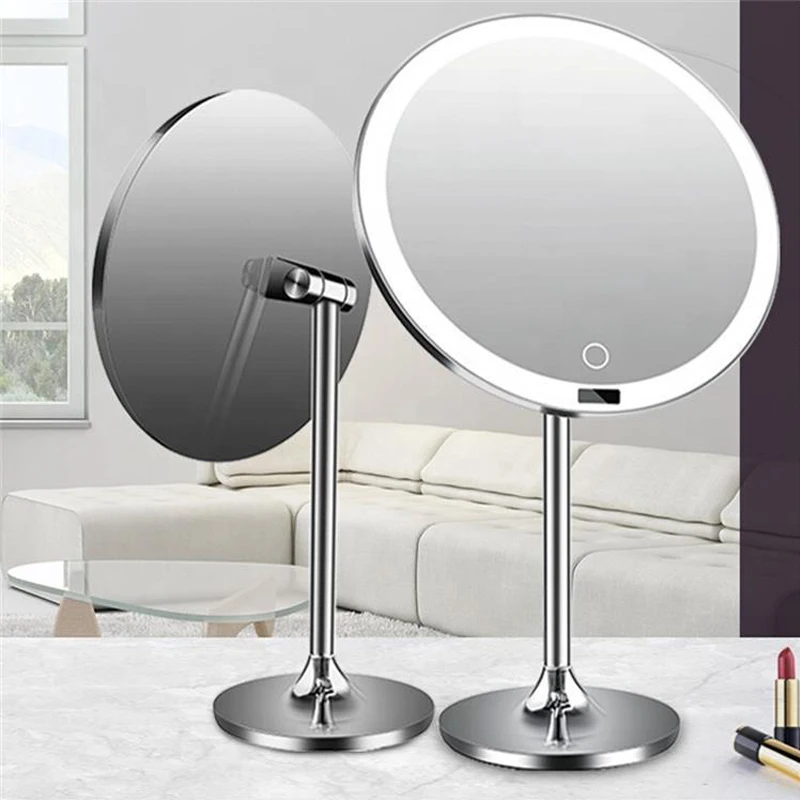 

LED Touch Screen Light Makeup Mirror with 5X Magnifying Smart Sensor Desktop Vanity Mirror 8.5 inch HD Mirrors For Beauty Makeup