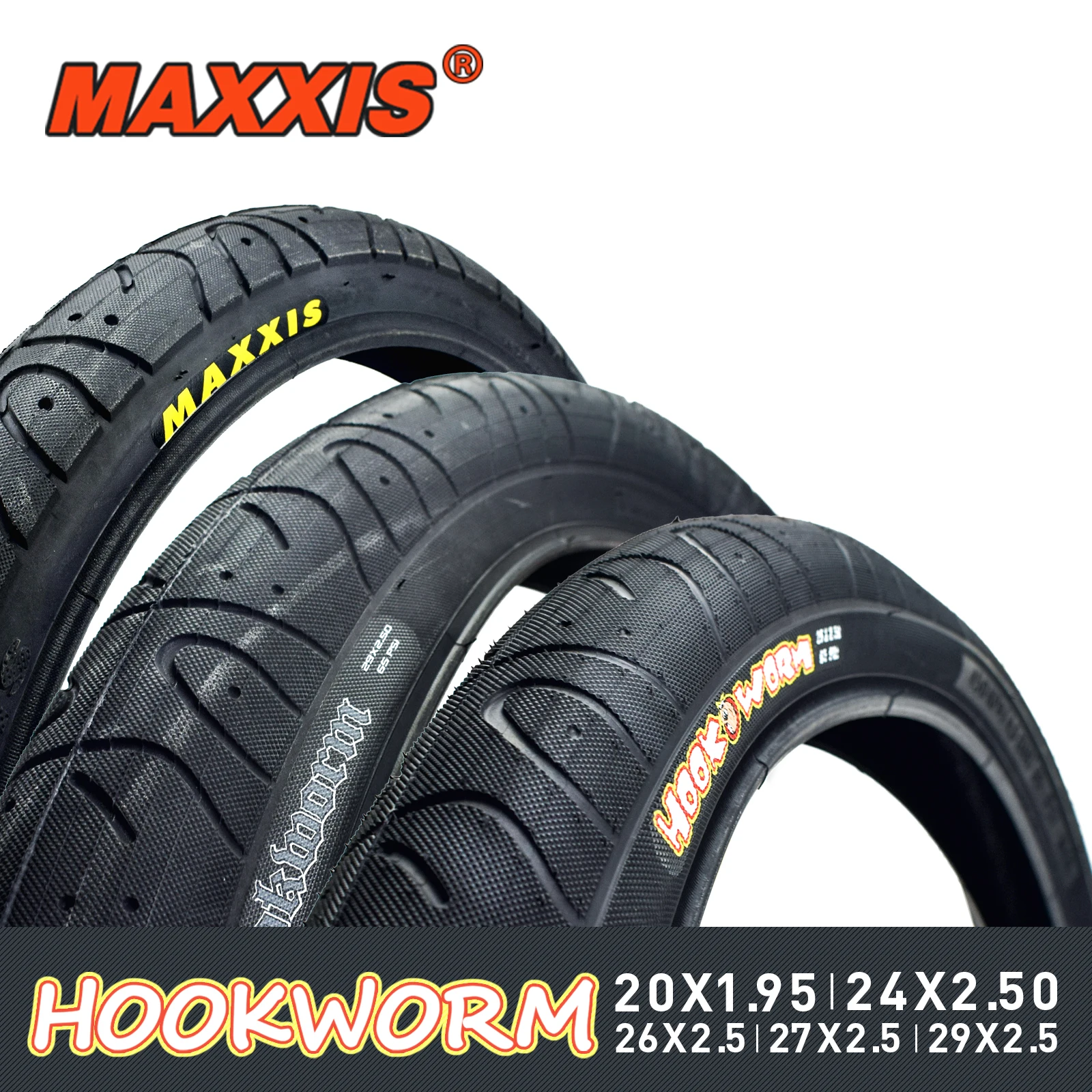 MAXXIS 26 HOOKWORM 26*2.5 20*1.95 29*2.5 Bicycle Tire MTB Mountain Bike  Tires Dirt Jumping Urban Street Trial Parts