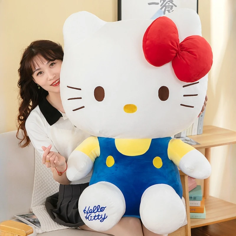 

Плюшевые плюшевые куклы Hello Kitty большого размера для декора комнаты, милые куклы Hello Kitty, мягкие игрушки-животные, Ragdoll, домашний подарок на Рождество
