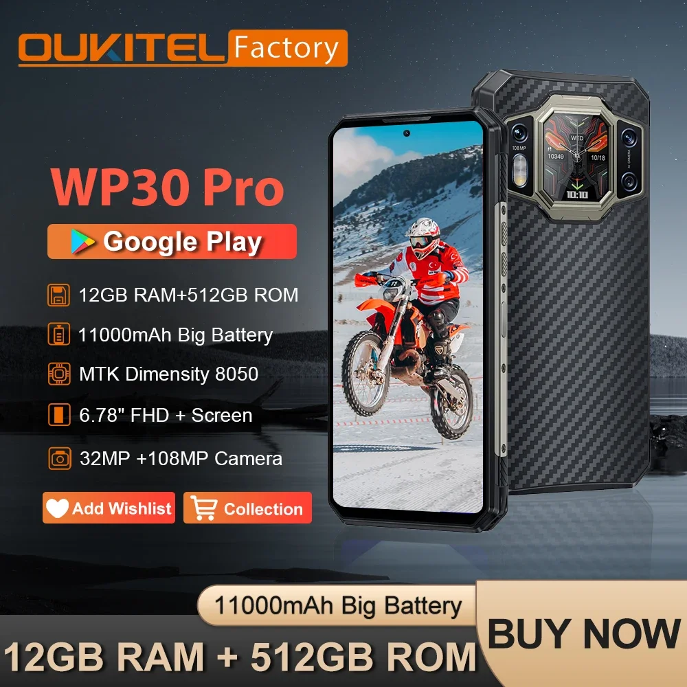 Oukitel WP30 Pro 12GB 512GB Dual Sim Negro