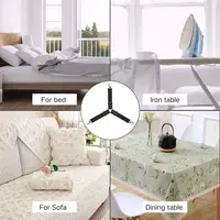 4PCS Adjustable Bed Sheet Clip Grippers Suspender Cord Hook Loop Clasps Elastic Mattress Cover Sofa-Cover Sheet Fasteners Straps 4