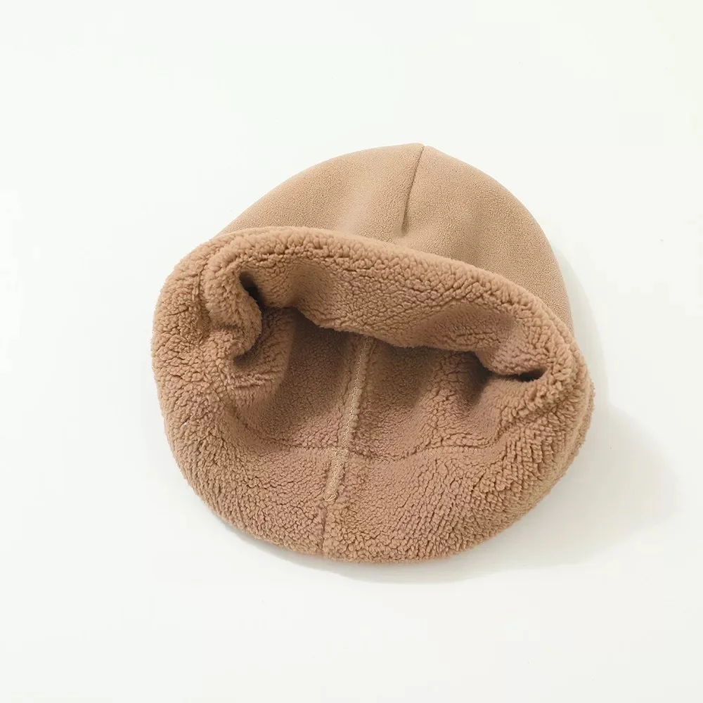 New Style Fashion Teenager Winter Hat Boy Girl Warm Suit Windproof Kid‘s Plush Knitted Hat Set