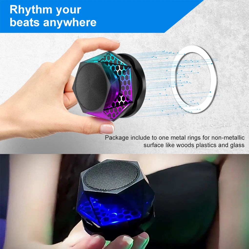 G300 Bluetooth Audio Speaker Portable Outdoor Creative Magnetic RGB Light Mobile Phone Holder