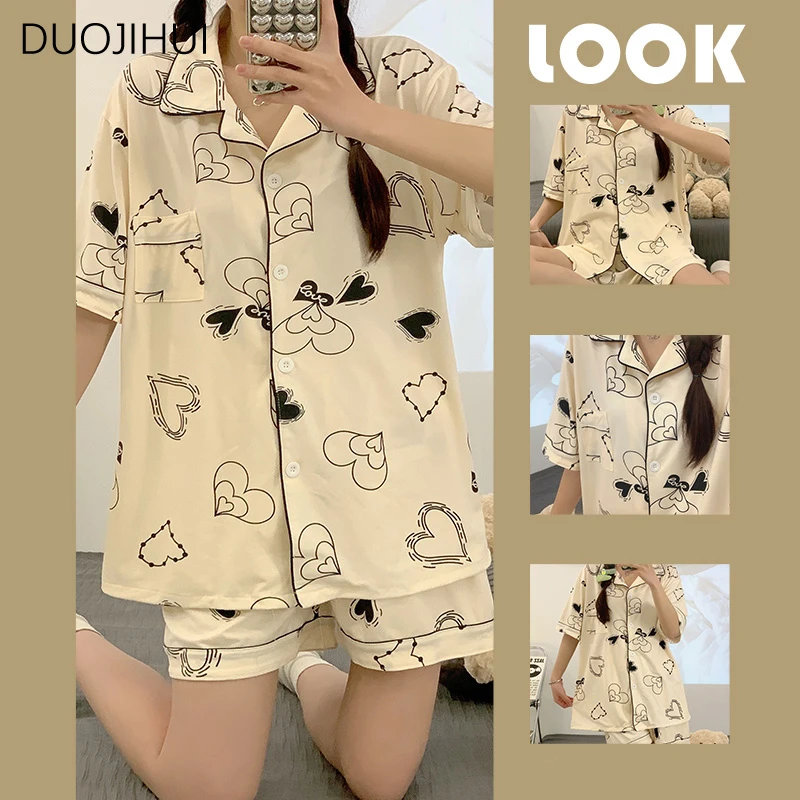 DUOJIHUI Ins шикарный принт милые