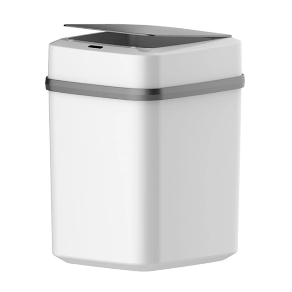 

Automatic Sensor Trash Can with Cover Samrt, Home Garbage Bin for Kitchen, Bathroom, Rechargeable Square Trash Bin, 13L, 15L