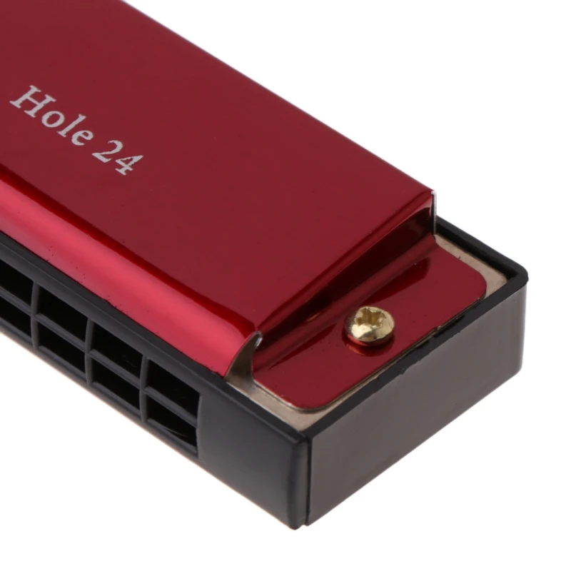 24 Hole Harmonica Key of C Mouth Metal Organ for Beginners