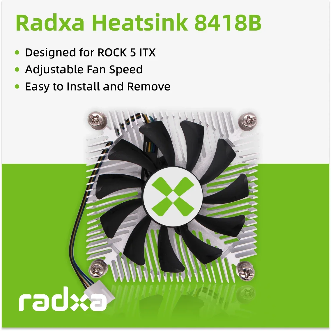 Radxa �濭��, ROCK 5 ITX�� ����, ��ǳ�� �ӵ� ����, ��ġ �� ���Ű� ����, 8418B