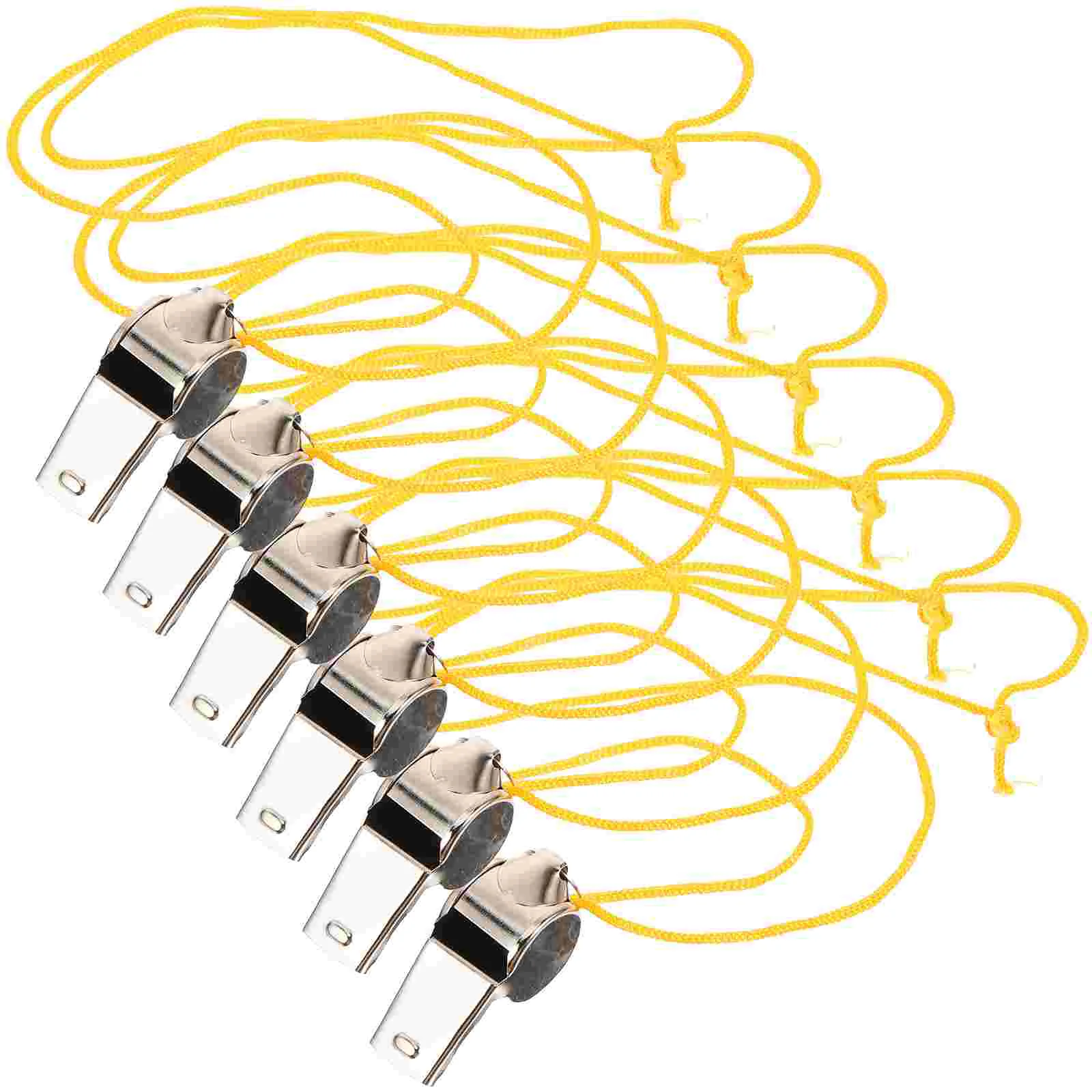 

6 Pcs Sports Whistle Prop Basketball Decor Portable Whistles for Teachers Soccer Referee Lanyard First Aid Kids