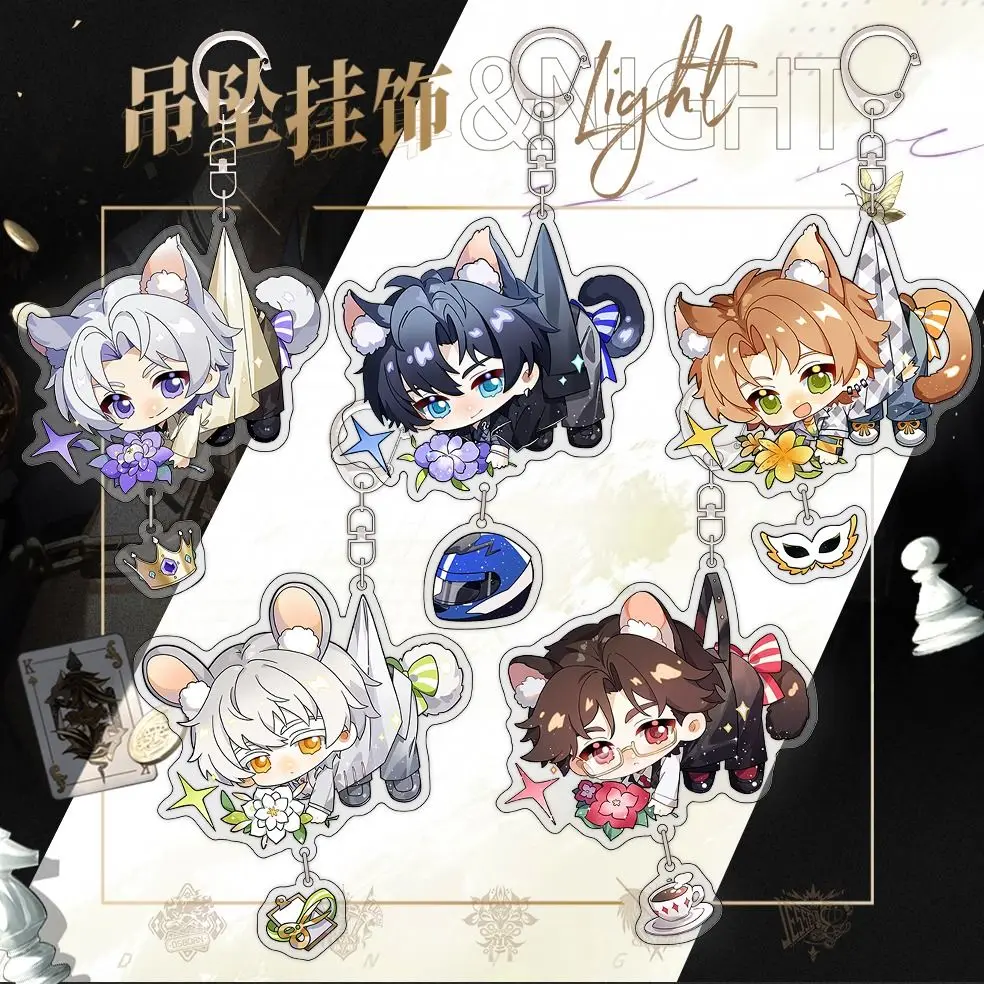 

Anime Light and Night Osborn Evan Sariel Charlie Jesse Cosplay Keyring School Bag Pendant Cartoon Accessory Cute Gift Keychain