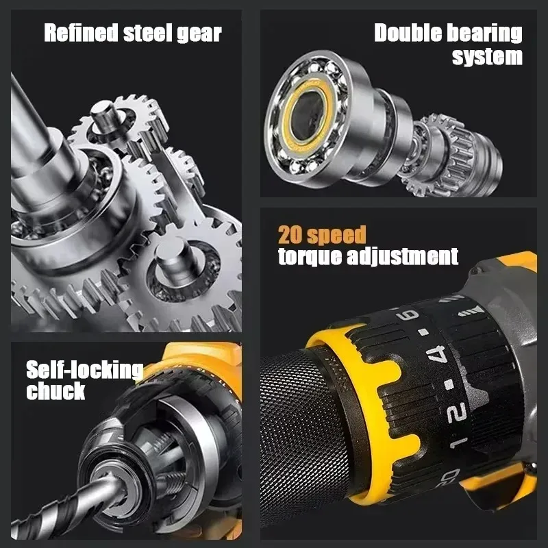 DEWALT DCD791 브러시리스 무선 충전식 전동 공구 소형 드릴 드라이버 다기능 20V 배터리 호환