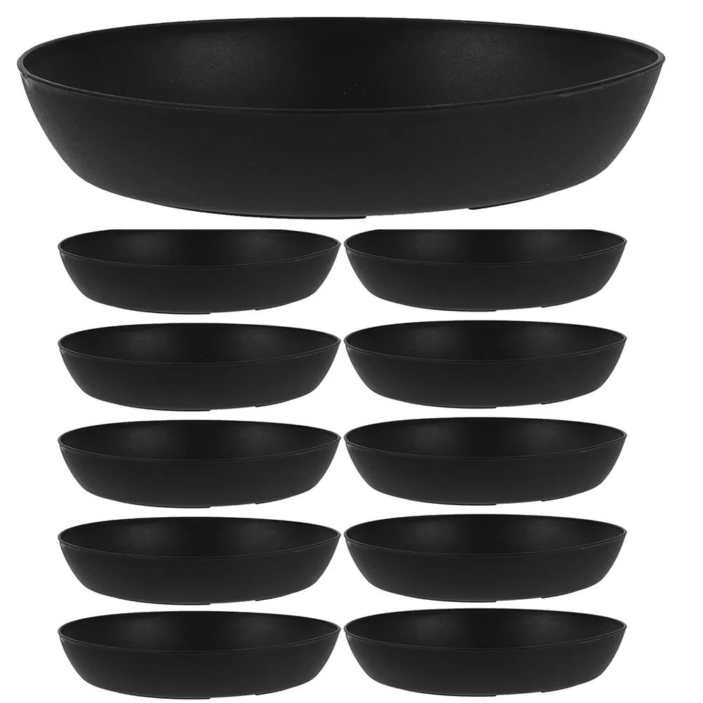 

20 Pcs Seedling Tray (black) 20pcs Circle Plant Saucer FlowerSucculent Planters Saucers Indoors Plastic Small Plate