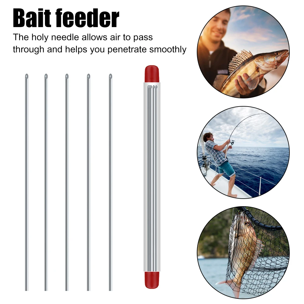 50-5PCS Quick Earthworm Hooking Needle Pins Fishing Needle Tools Worm Baiting Needle Driller No-Escaping Hook Needles
