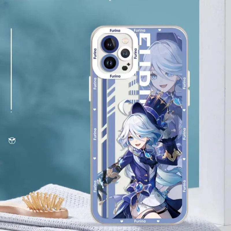 Genshin Impact Furina Arlecchino Themed Phone Case
