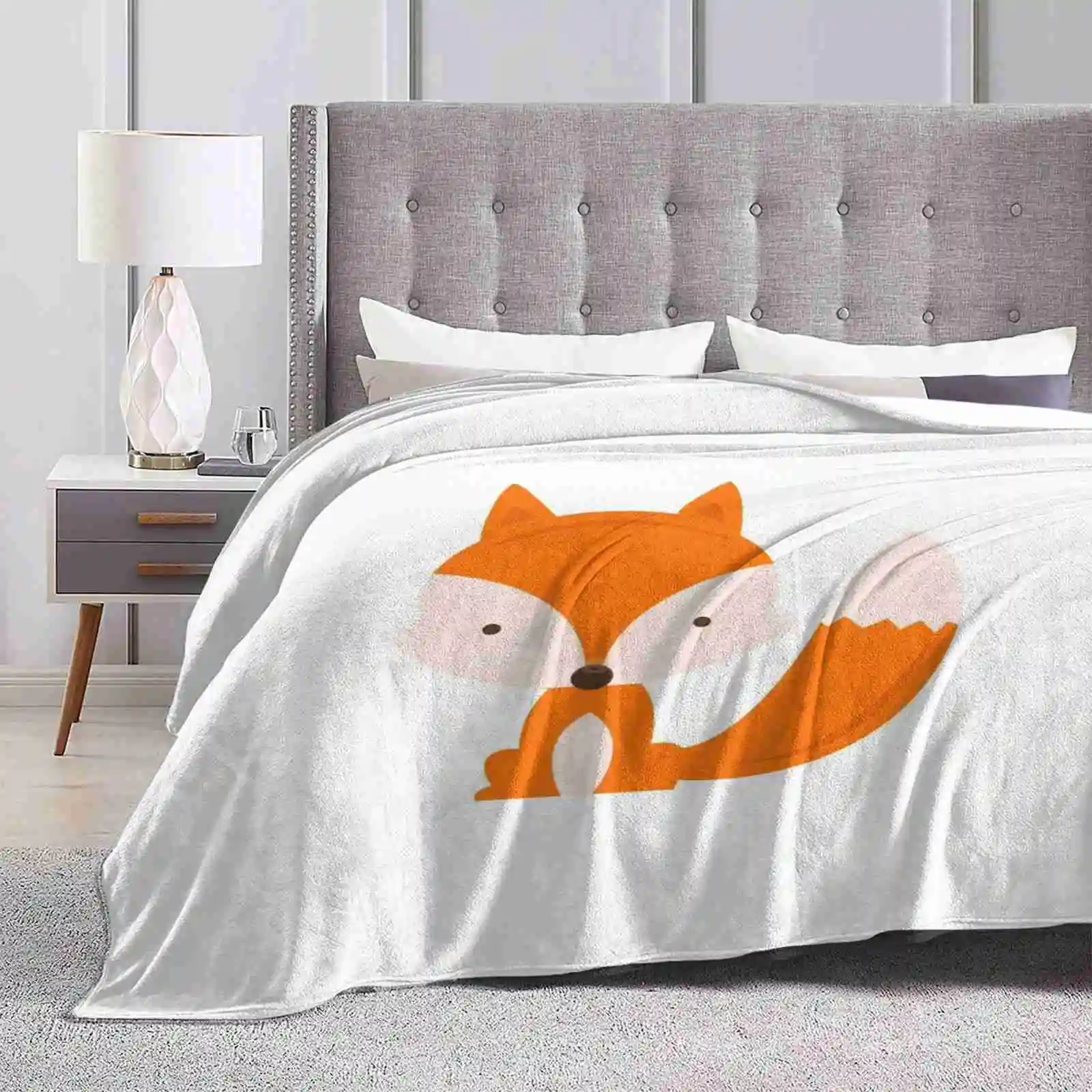 The Fox Trend Style Funny Fashion Soft Throw Coperta Fox Cute Cool New Top Trend Hipster Colore Arancione Incredibile Space Wolf