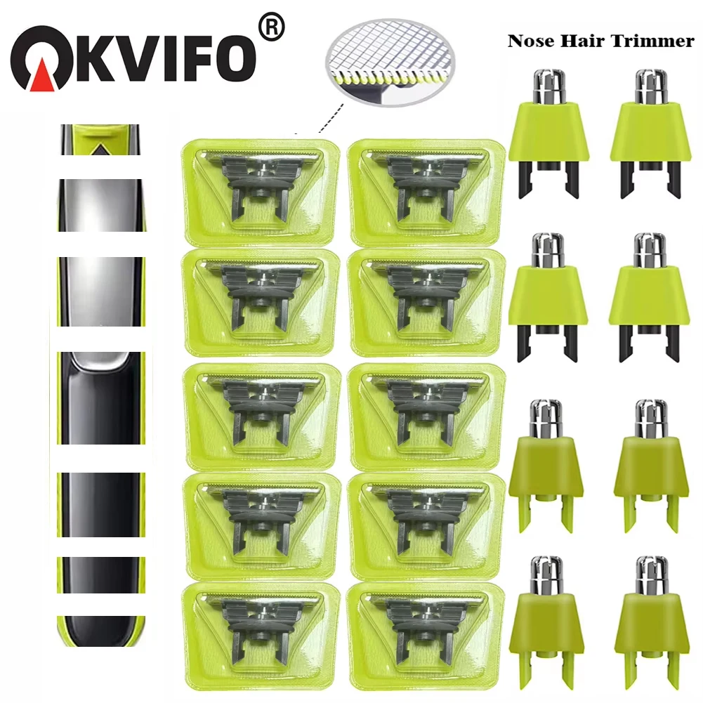 OneBlade & One Blade QP2520 QP2530 QP2620 QP2630 QP6510 QP6520 하이브리드 전기 수염 트리머용 KVIFO 면도기 교체 블레이드