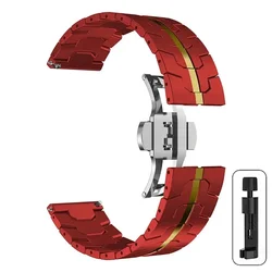 22mm Luxury Stainless Steel Watchband Bracelet - KOSPET TANK M3 Ultra (Red Gold)