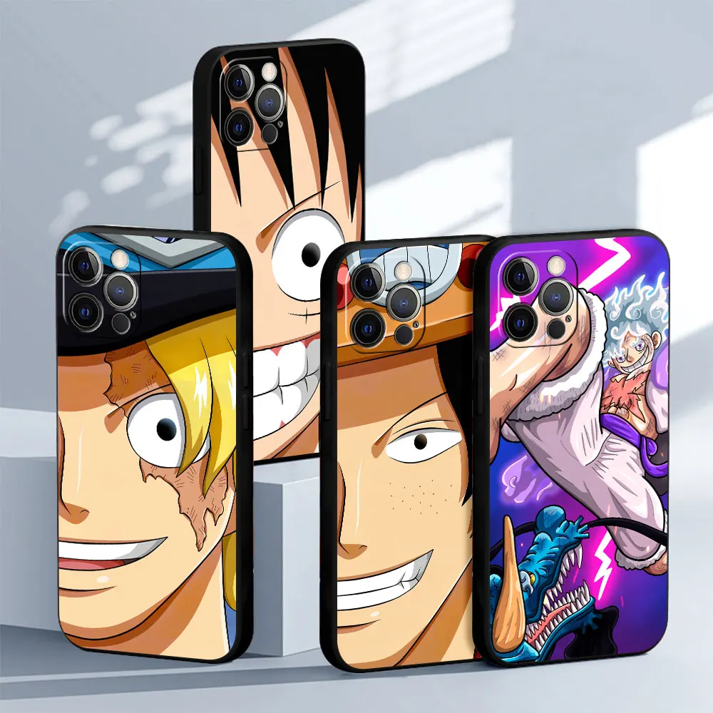 

Soft Case For Apple iPhone 14 Plus 13 Pro Max 11 12 Mini XR 7 8 Luxury Back Phone Cover TPU Silicone Funda L-Luffy ACE Cool Man