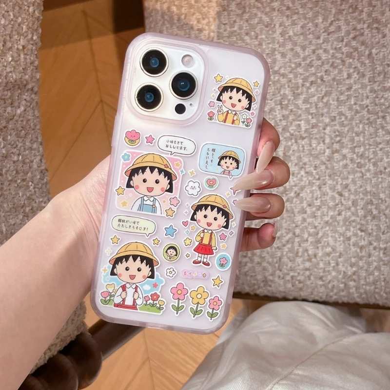 Adorable Chibi Maruko-chan Shockproof Phone Case - Cartoon Anime Hard Cover