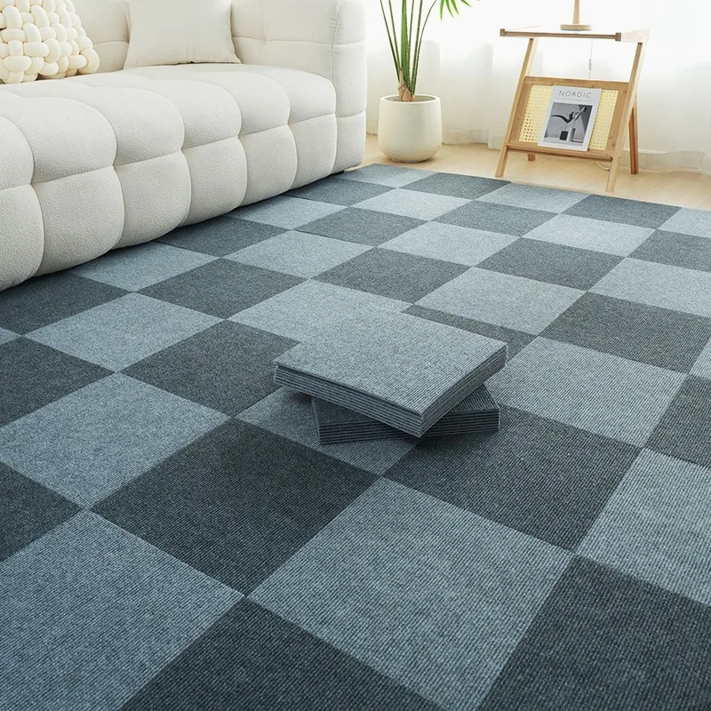 10PCS Self-adhesive Carpet Square Peel And Stick Removable Sticker For DIY Home Furnishing Floor Tiles Hallway