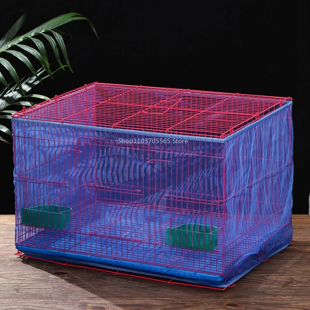 Nylon Mesh Bird Cage Cover Receptor Seed Guard Soft Easy Cleaning Airy Fabric Seed Catcher