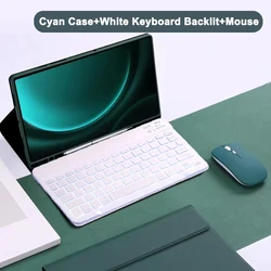 Enhanced Backlit Keyboard Case - S7 S8 S9 11inch (Dark Green B)