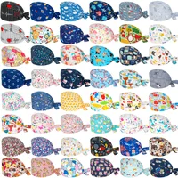Unisex Soft Scrub Cap Cartoon Printing Scrubs Hat for women surgicals hat women's and men operating room hat Nursing accessories 1