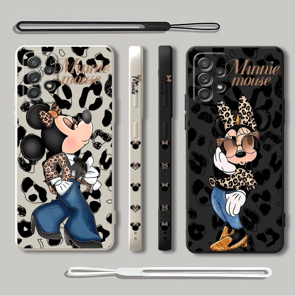 Disney Mickey Minnie Cool Square Liquid Cover Custodia Per Telefono Per Xiaomi Poco F3 Gt M5S X3 Pro X3 Nfc M3 M4 Pro M5 F4 F5 C40 X4 Nfc