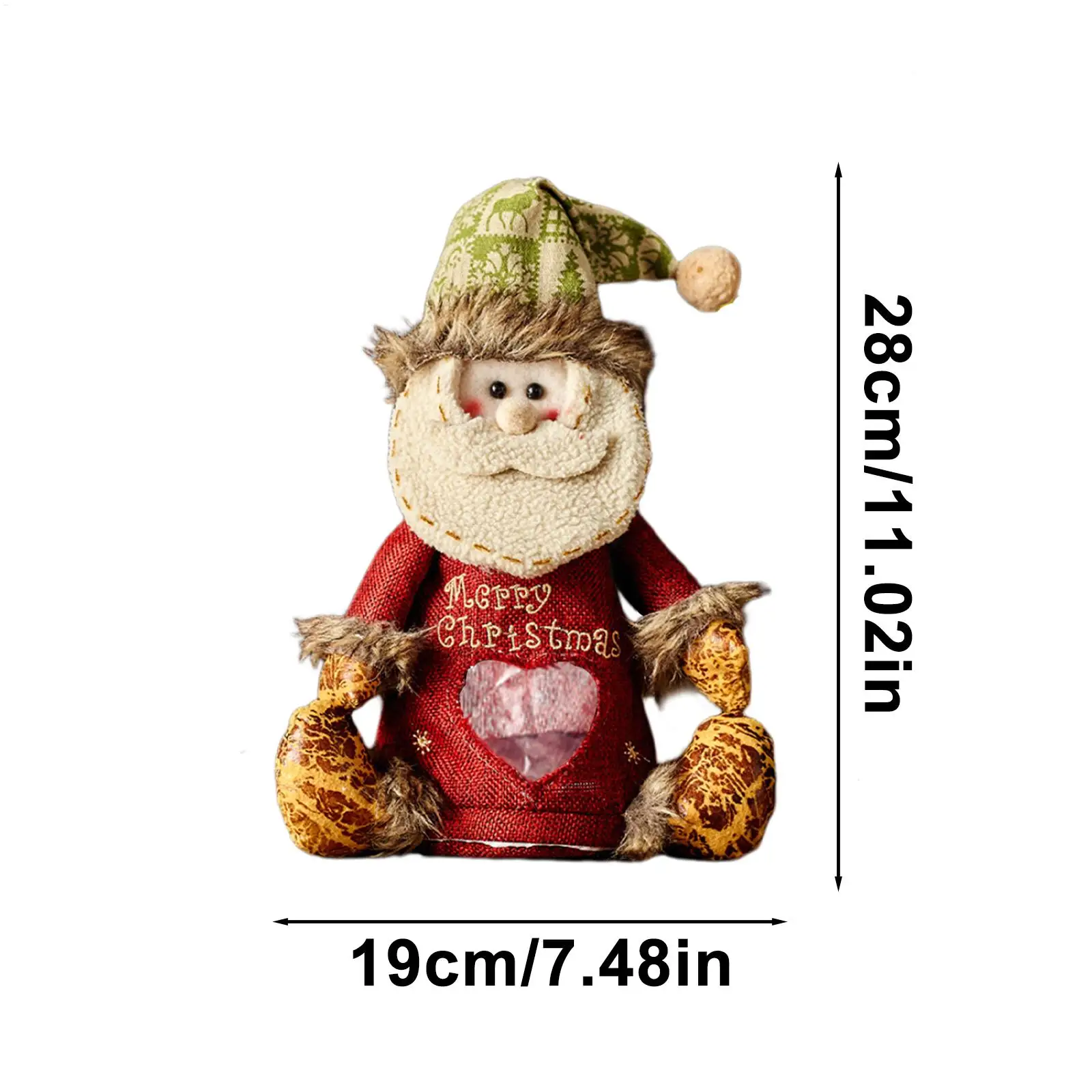 Weihnachten Puppe Stoff Geschenk Taschen Wiederverwendbare Leckerli Aufbewahrungstasche für Süßigkeiten Party Gefälligkeiten Äpfel Schneemann Weihnachtsmann Urlaub Party Dekor – Detail 13