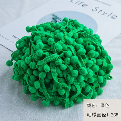 Vibrant Mini Pom Pom Lace Trim for Creative DIY Projects