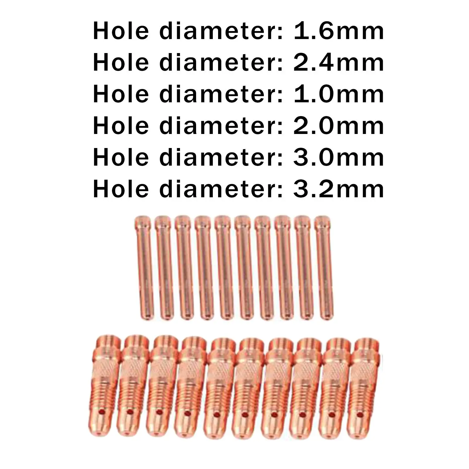 20Pcs Argon Welding TIG Inverter DC Welding Equipment TIG Collet for WP17 WP17F WP17V WP18 WP18F 4