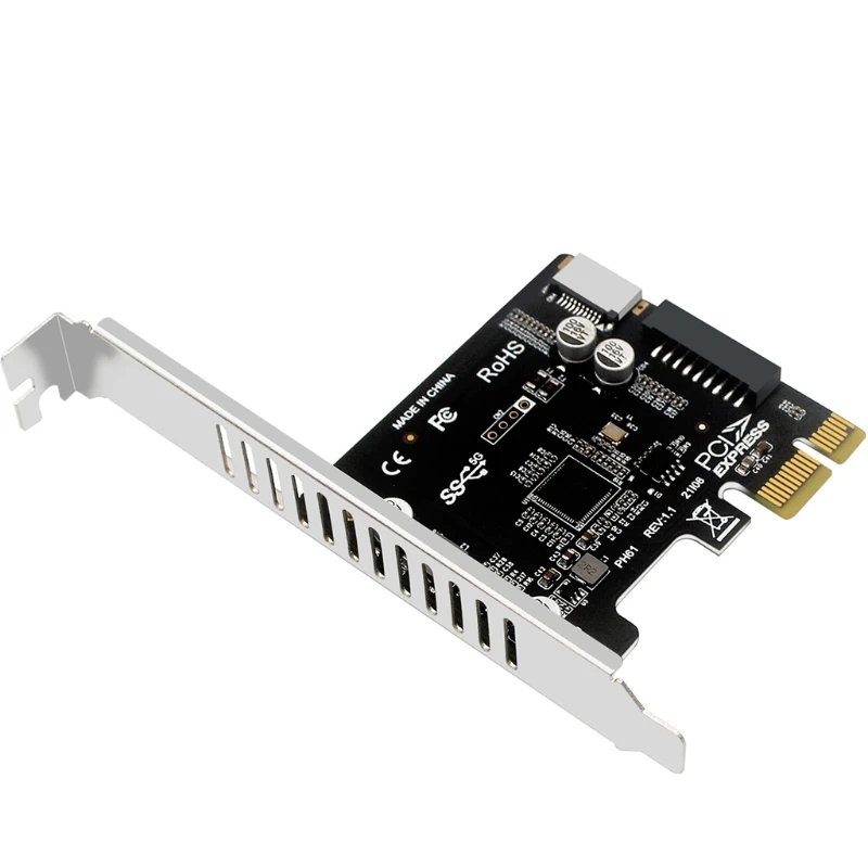 PCI Express Card Type-E Expansion Card PCI-E To USB3.0 (19/20 pin) Converter Card pcie Type-E Front Panel Type-C Expansion Card