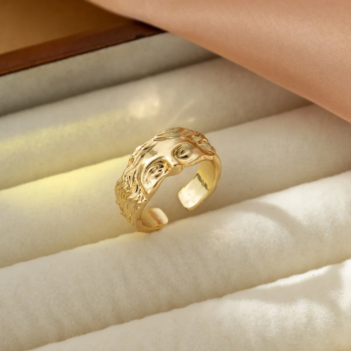 Half Face Adjustable Rings Party Jewelry Accessories for Women Men